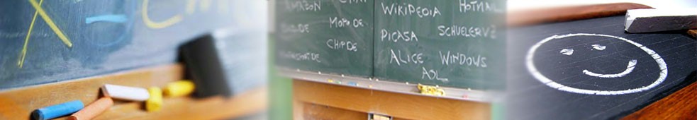 Bildleiste mit allgemeinen schulischen Bildern