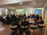 Die Klassen 8c und 10b bei Käpt'n Book