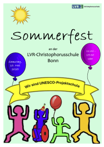 Bunte Einladung zum Sommerfest am 10.5.